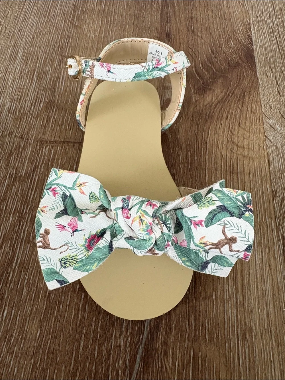 EUC Janie and Jack Tropical Jangle Bow Sandal Size: Toddler 6C| Vacation, Summer